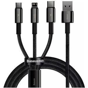 Tungsten Gold 3 In 1 USB To Type C, Lightning, Micro Şarj Data Kablosu
