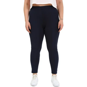 Disentis Modest Büyük Beden Beli Lastikli Bilek Hizasında Panelli Lacivert Bayan Tayt