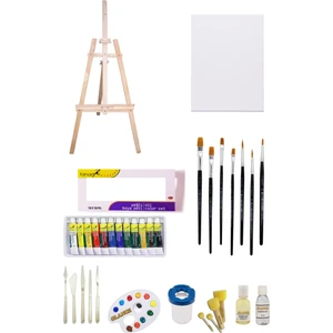 Fanart Academy Yağlı Boya Seti 12X12ML 35X50 Tuval Başlangıç Seti