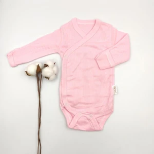 Bebek Star Fitilli Eldivenli Pembe Uzun Kollu %100 Cotton Zıbın