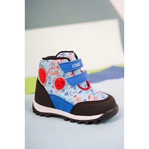 Baskılı Mavi Bebe Bot