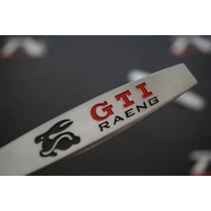 DK Tuning Vw Volkswagen Gti Running Rabbit Logo Yan Çamurluk 3m 3D Krom Metal Logo Amblem