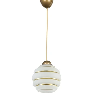 Eko 2046  Modern Tasarım Cafe Mutfak Gold Renk Gold Camlı Sarkıt Tekli Avize (15CM Çap)