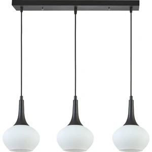 Nero Modern Tasarım Cafe Mutfak Salon Beyaz Camlı Sıralı 3 Lü Avize