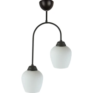 Luna Özel Tasarım Spor Modern Plafonyer Salon Siyah Renk Beyaz 110 Camlı 2 Li Avize