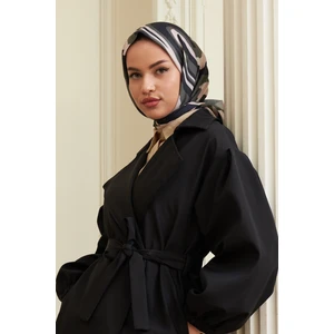 Twist Siyah Vizon  Pamuk Viskon Eşarp