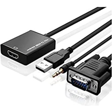 Alfais AL-4674 Dönüştürücü Adaptör Kablosu VGA To HDMI Fiyatı