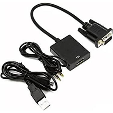 Alfais AL-4674 Dönüştürücü Adaptör Kablosu VGA To HDMI Fiyatı