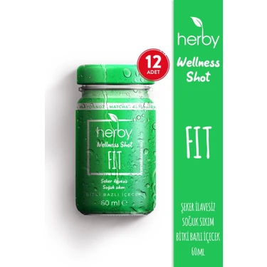 Herby Fit Shot 12'li Paket Formda Kal Bitki Bazlı İçecek 60