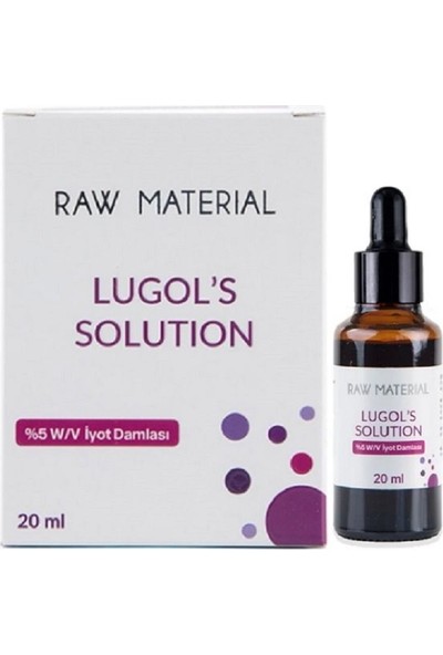 Raw Material Lugol's Solution Iyot %5 Damla 20 ml x 3 Adet