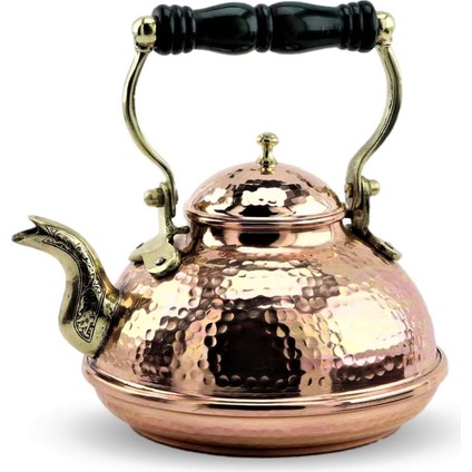 Dövme Italyan Tipi Bakır Çaydanlık 2,1 Lt