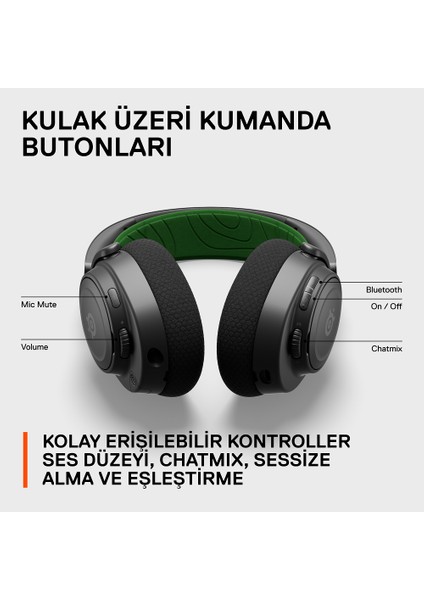 Arctis Nova 7x Kablosuz Xbox Konsol Kulaklığı - Nova Akustik Sistemi - 2,4 Ghz ve Eş Zamanlı Bluetooth - 38 Saat Pil Kullanımı - Usb-C - Clearcast Gen2 Mikrofon - Pc, Playstation, Switch