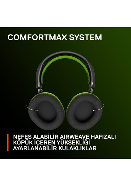 Arctis Nova 7x Kablosuz Xbox Konsol Kulaklığı - Nova Akustik Sistemi - 2,4 Ghz ve Eş Zamanlı Bluetooth - 38 Saat Pil Kullanımı - Usb-C - Clearcast Gen2 Mikrofon - Pc, Playstation, Switch