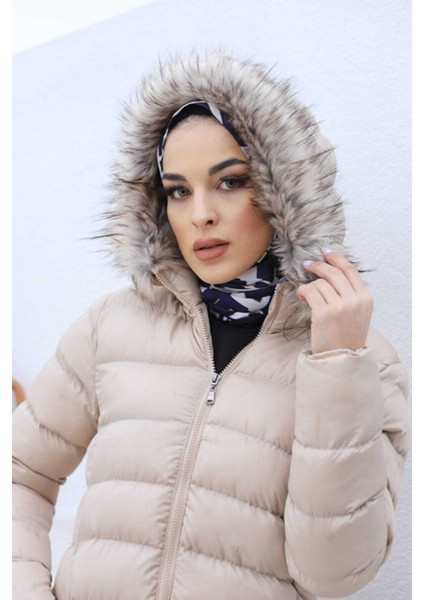 Kmkkombin Bayan Uzun Spor Şişme Mont modelleri