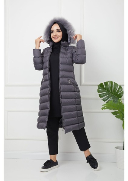 Kmkkombin Bayan Uzun Spor Şişme Mont