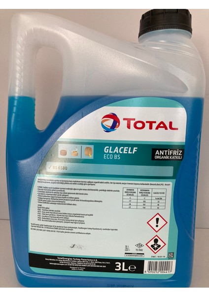 Glacelf Eco Bs Organikkatkılı Anrifriz