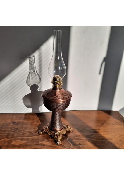 Eskitme Işleme Lüx Bakır Gaz Lambası