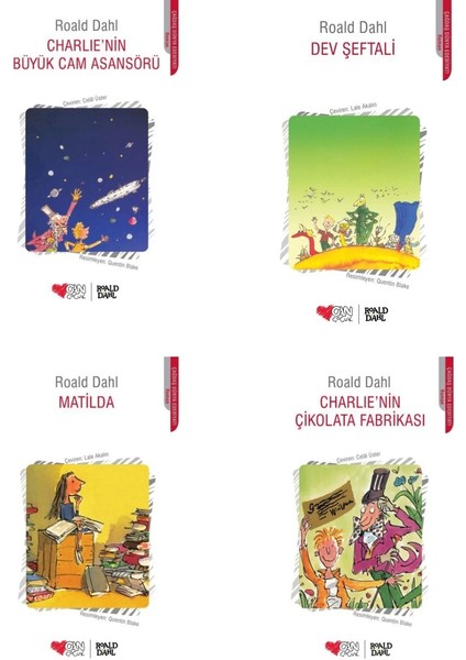 Can Yayınları Roald Dahl Çocuk Edebiyatı Seçkisi 4 Kitap