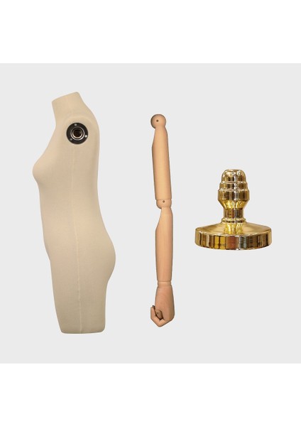 36 Beden Gold Ayaklı Pantolon Giyebilen Terzi Mankeni Vitrin Mankeni Prova Mankeni