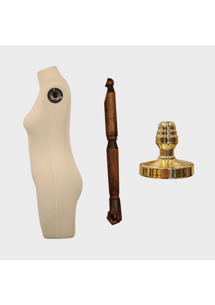 36 Beden Gold Ayaklı Pantolon Giyebilen Terzi Mankeni Vitrin Mankeni Prova Mankeni