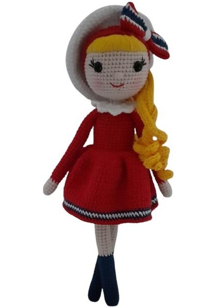 Kırmızı Denizci Güz Bebek Amigurumi Organik Oyuncak