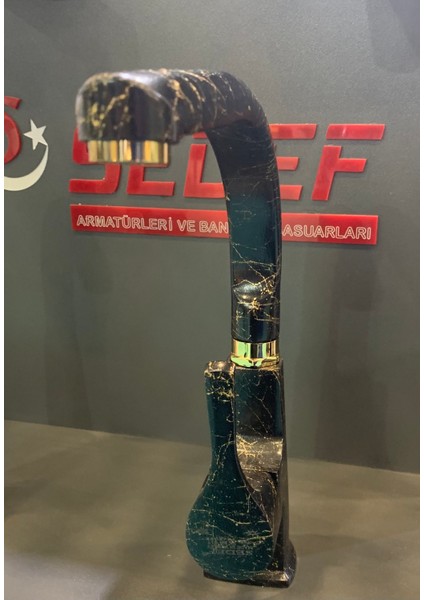 Siyah Gold Lavabo Bataryası