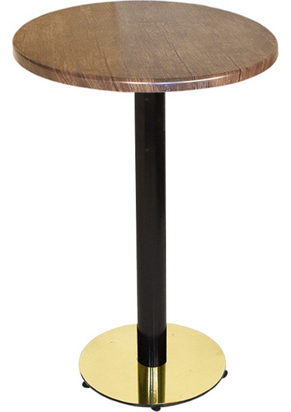 Bistro Masa (Karanfil Gold Werzalit Yuvarlak Q60) - Antik Dark