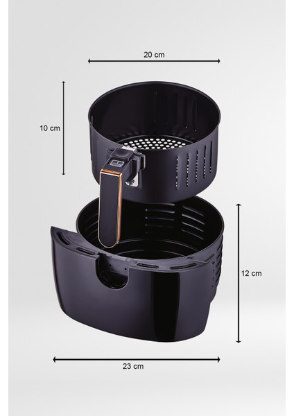 Mychef EPA-1013 Yağsız Kızartma Sıcak Hava Fritözü / Airfryer 5.5 Litre 1500W
