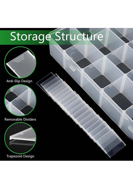 25 Bölmeli Ayarlanabilir Boncuk Vida Hobi Toka Kolye Yüzük Çok Amaçlı Kutu Düzenleyici