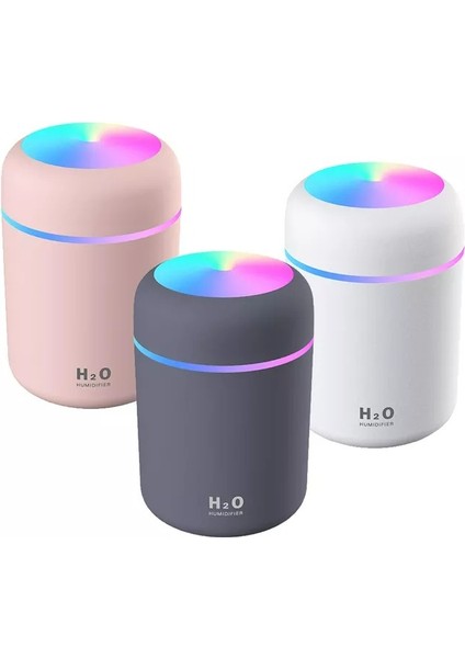 Işıklı Mini Ortam Oda Hava Nemlendirici ve Taşınabilir Buhar Makinesi H2O Humidifier