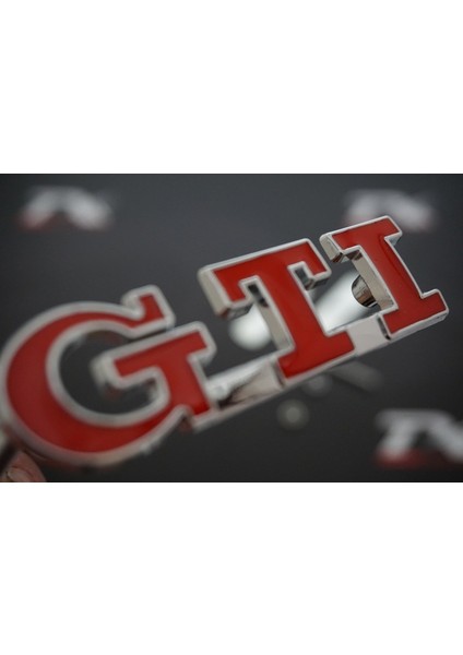 Volkswagen Gti Logo Ön Panjur Vidalı 3D Krom Metal Logo Amblem