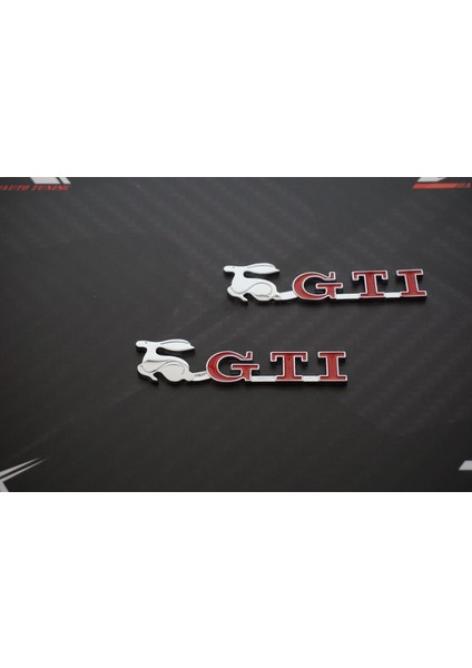 Volkswagen Gti Running Rabbit Çamurluk Yanı Krom Metal 3m Logo modelleri