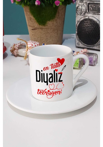 En Tatlı Diyaliz Teknisyeni Türk Kahvesi Fincanı Beyaz fiyatları