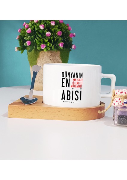Abiye Hediye Ahşap Altlıklı Fincan