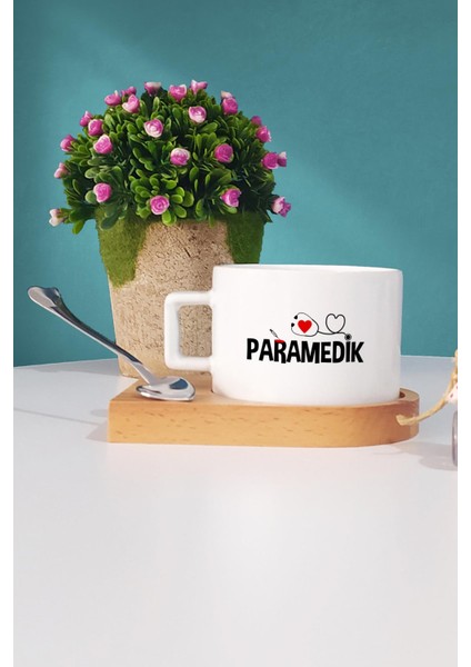 Paramedik Hediye Ahşap Altlıklı Fincan