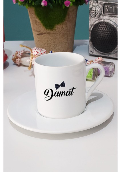Damat Hediye Türk Kahvesi Fincanı Beyaz fiyatları