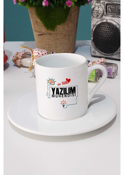 En Tatlı Yazılım Mühendisi Türk Kahvesi Fincanı Beyaz fiyatları