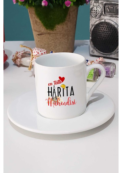En Tatlı Harita Mühendisi Türk Kahvesi Fincanı Beyaz fiyatları