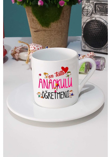 En Tatlı Anaokulu Öğretmeni Türk Kahvesi Fincanı Beyaz fiyatları