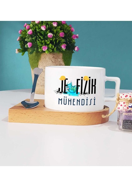 Jeofizik Mühendisi Hediye Ahşap Altlıklı Fincan fiyatları