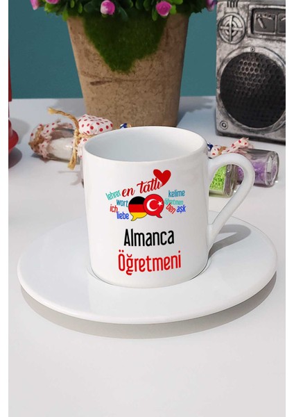 En Tatlı Almanca Öğretmeni Türk Kahvesi Fincanı Beyaz fiyatları