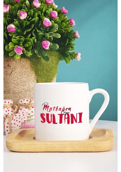 Anneler Günü Hediyesi Mutfağın Sultanı Türk Kahvesi Fincanı Ahşap Altlıklı fiyatları