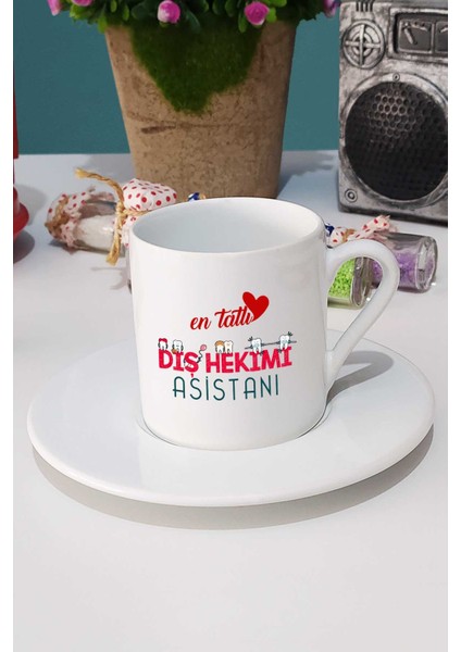 En Tatlı Diş Hekimi Asistanı Türk Kahvesi Fincanı Beyaz fiyatları
