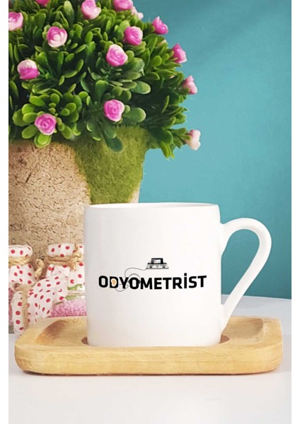 Odyometrist Türk Kahvesi Fincanı Ahşap Altlıklı fiyatları