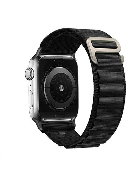 Apple Watch Uyumlu 42MM 44MM 45 mm 49M Kordon 1/2/3/4/5/6/se/7/8/ Watch Ultra Uyumlu Alpine Loop Kordon Siyah