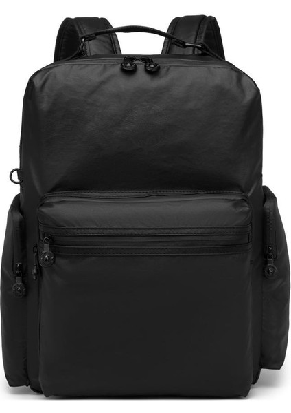 Büyük Boy Metalik Siyah Kumaş Sırt Çantası Smart Bags 3124