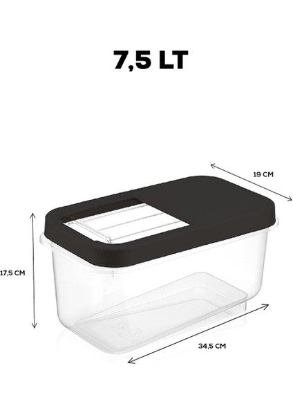 Insignia Erzak Bakliyat Saklama Seti 7.5 Lt Antrasit fiyatları