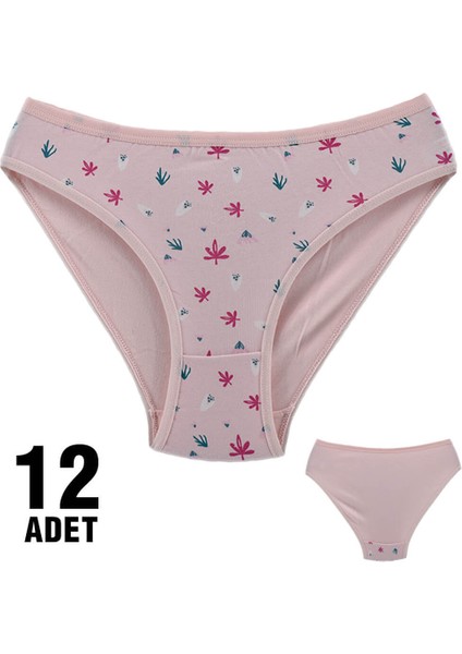 Dondeza 101-42 Desenli Bayan Bikini 12'li