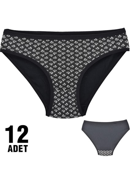 Dondeza 101-5 Desenli Bayan Bikini 12'li