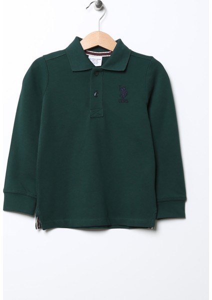 Düz Erkek Çocuk Yeşil Sweatshirt TP01KIDSSK022